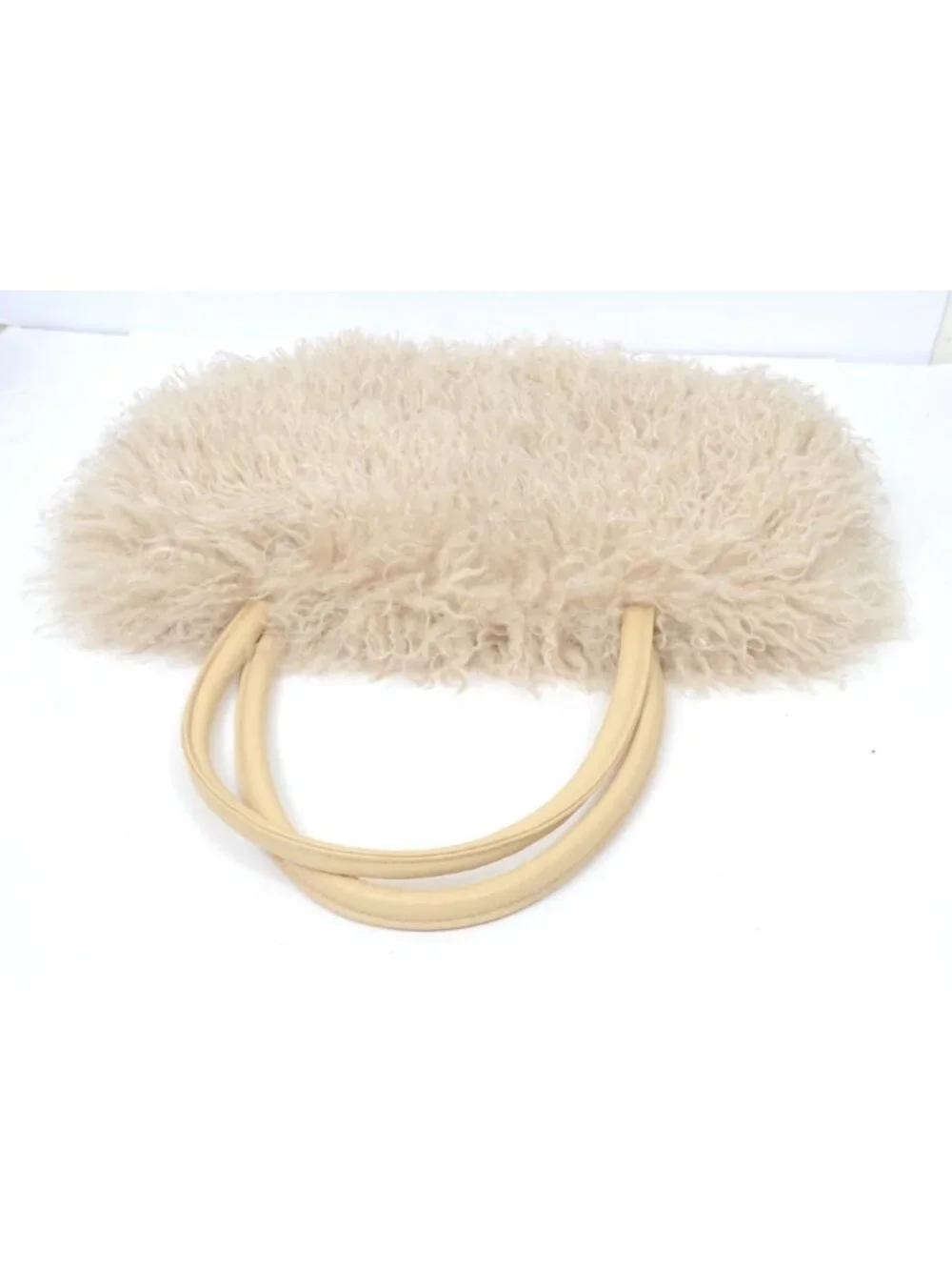 Women's Fuzzy Tote Bag Curly Handbag Furry Shoulder Bag Large Plush Top Handle